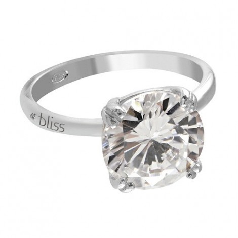 Bliss Anello in Argento Princess Rotondo Bianco MIS.15 3130