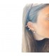 Orecchino Donna Ear Cuff Raggi Argento 925 Rosato Cerchi