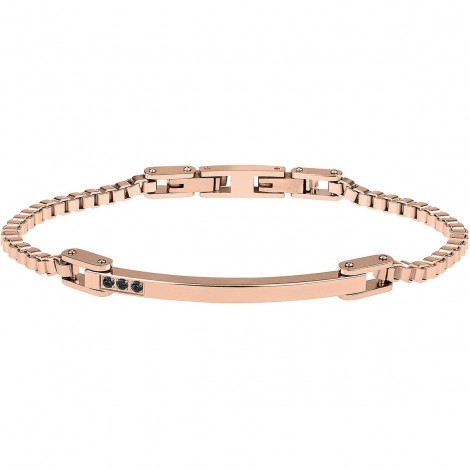 Bracciale Uomo Breil Black Diamond Oro Rosa TJ2745