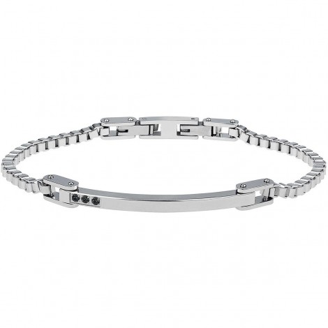 Bracciale Uomo Breil Black Diamond Silver TJ2744