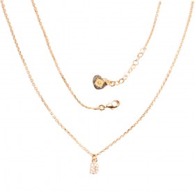 Collana Donna Raggi Lettera B in Argento Rosè e Zirconi