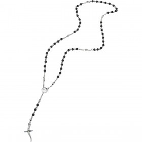 Collana Rosario Uomo Breil Code Pietra Lavica TJ2671