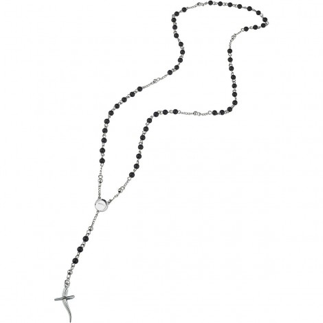 Collana Rosario Uomo Breil Code Pietra Lavica TJ2671