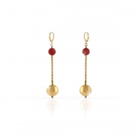 Orecchini Pendenti Unoaerre Bronzo Gold/Red EXO402/1