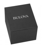 Bulova Orologio Cronografo Uomo 96B262 – Quarzo, Cassa Acciaio 41mm, Cinturino In Pelle Nera, Quadrante Con Dettagli Rossi, Impermeabile 30m