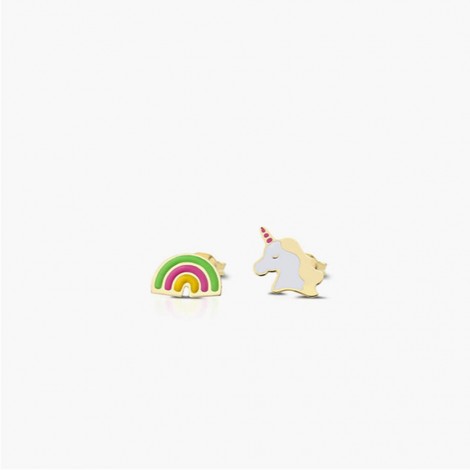 Orecchini Lobo Donna Le Bebé Toy Unicorno+Rainbow PMG058