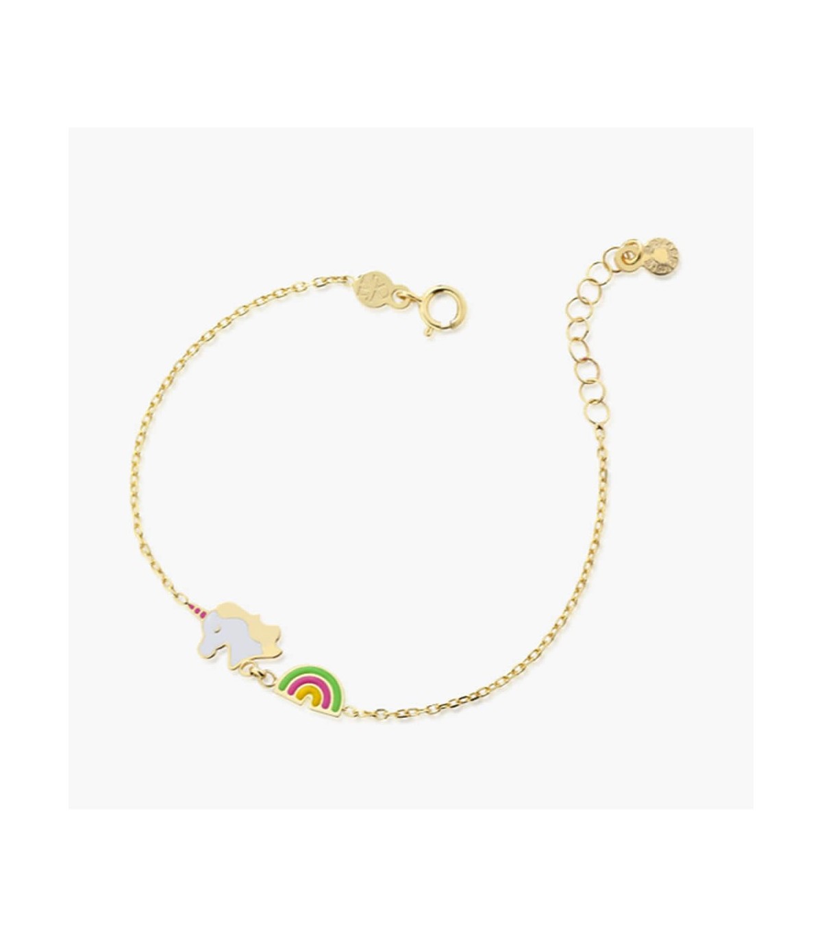 Bracciale bambina in argento con unicorno