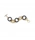 Bracciale Unoaerre Dischi Neri Gold EXB429/5