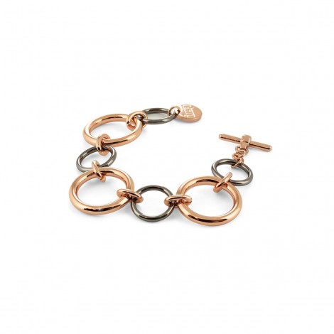 Bracciale Rose Bronzo Unoaerre Dischi Neri EXB449/5