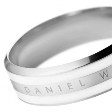 Anello Daniel Wellington Satin Silver/Bianco DW00400048