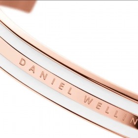 Bracciale Donna Daniel Wellington Classic Satin Bianco/Rose Mis.S DW00400007