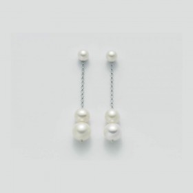 Orecchini Donna Miluna Argento Perle Pendenti PER1826AG