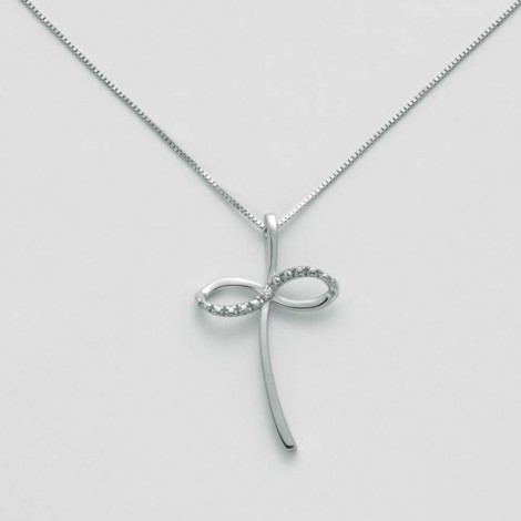Collana Donna Miluna croce diamanti CLD4227X
