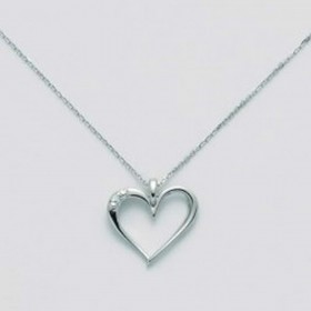 Collana Miluna Cuore Oro Bianco e Diamanti CLD4239X