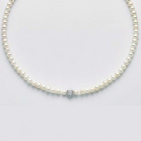 Collana Miluna Oro Bianco, Perle e Diamanti PCL5789