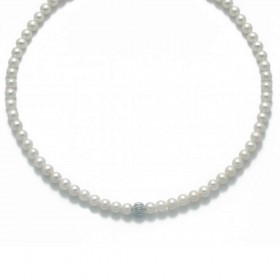 Collana Miluna Perle e Oro Bianco PCL1834