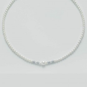 Collana Miluna Perle e Oro Bianco PCL3080