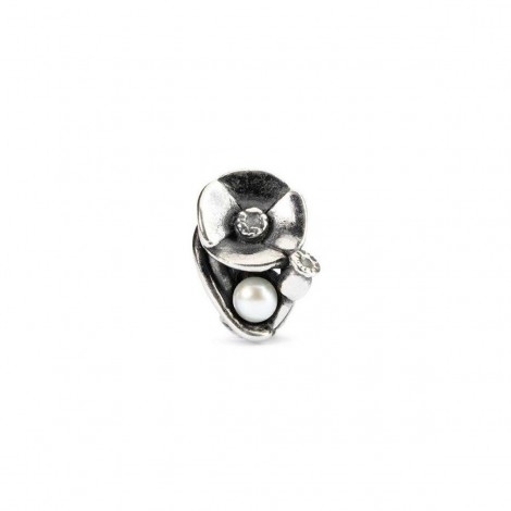 Charm Trollbeads Papavero di Agosto TAGBE-00034