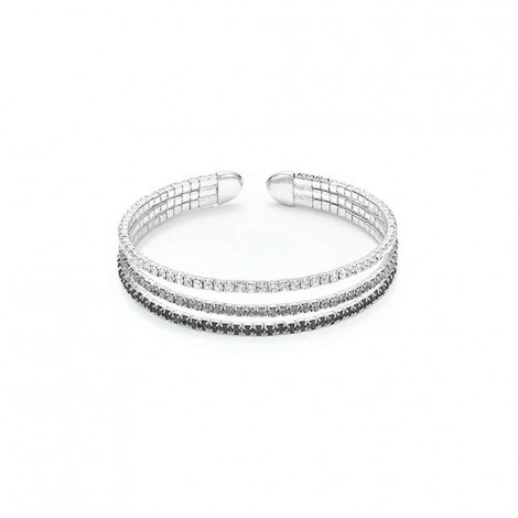 Bracciale Donna 3 Fili Bianco Grigio Nero Kiara Basik KBRD1272B