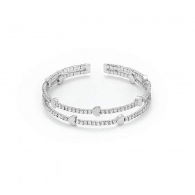 Bracciale Donna 2 Fili con Cuori Kiara Design KBRD1276B