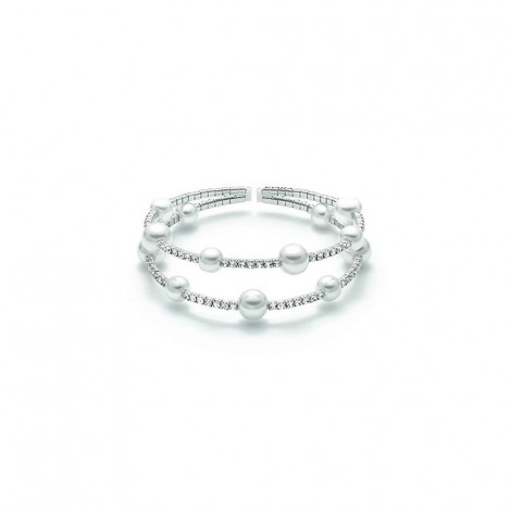 Bracciale Donna 2 Fili con Perle Kiara BR726B