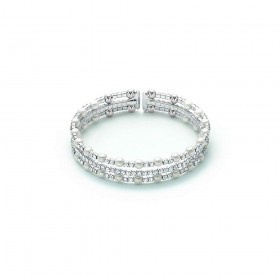 Bracciale Donna Kiara Tre Fili con Pietre e Perle BR694B