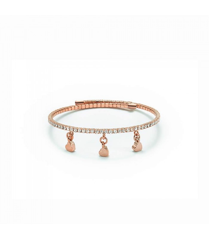 Bracciale Donna con Cuori Pendenti Rosato Kiara Design KBRD1439R Bracciale Donna con Cuori Pendenti Rosato Kiara Design KBRD1439R