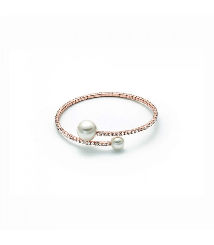 Bracciale Donna Rosato con 2 Perle Kiara BR689R Bracciale Donna Rosato con 2 Perle Kiara BR689R