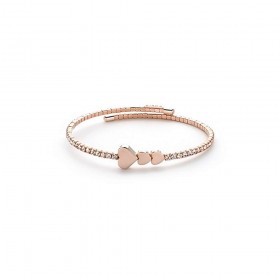 Bracciale Donna Rosato con Cuori Kiara Design KBRD1535R