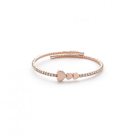 Bracciale Donna Rosato con Cuori Kiara Design KBRD1535R