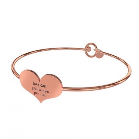 10 Buoni Propositi Bracciale Donna Skin Rose Cuore - B5451/RO