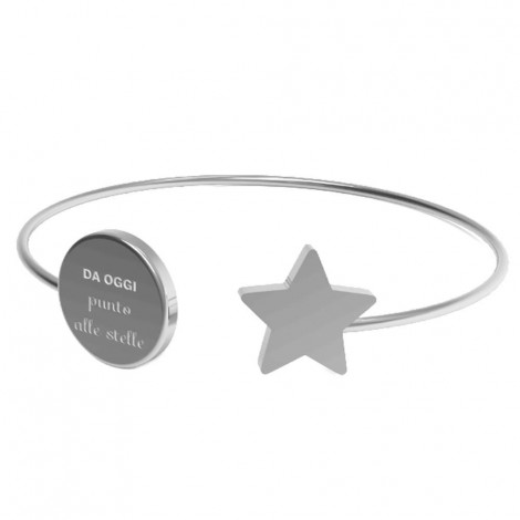 10 Buoni Propositi Bracciale Silver/ Da Oggi Punto alle Stelle - B5473