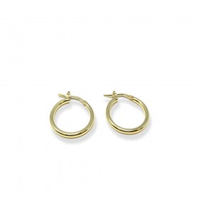 Orecchini a Cerchio 1,5cm Donna Raggi Argento 925 Dorato RA/005011