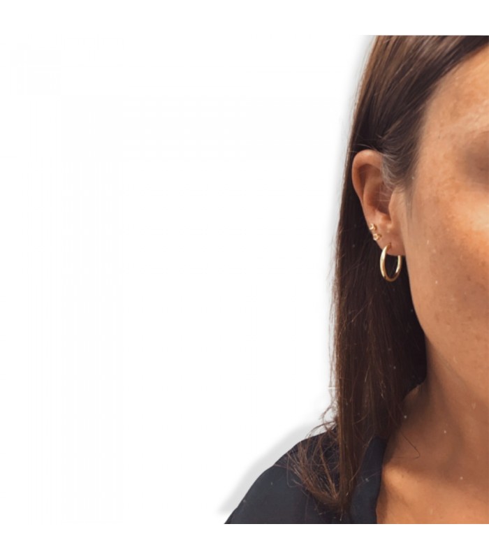 Orecchini A Cerchio Piccoli 2mm Donna Raggi Argento 925 Dorato Ra 0 Miraggi