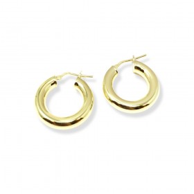Orecchini a Cerchio 5mm Donna Raggi Argento 925 Dorato RA/015056