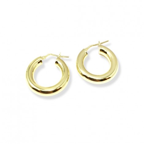 Orecchini a Cerchio 5mm Donna Raggi Argento 925 Dorato RA/015056