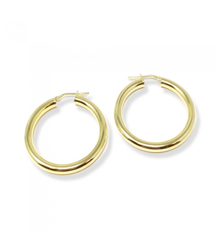 Orecchini a Cerchio 3cm Donna Raggi Argento 925 Dorato RA/005085 Orecchini a Cerchio 3cm Donna Raggi Argento 925 Dorato RA/005085