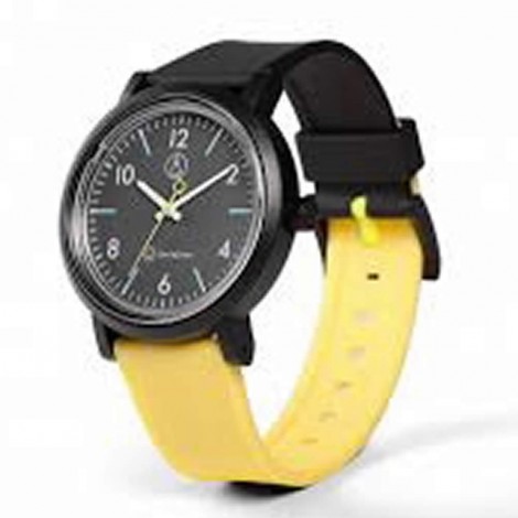 Orologio Smile Solar Giallo Nero Gomma RP12J012Y