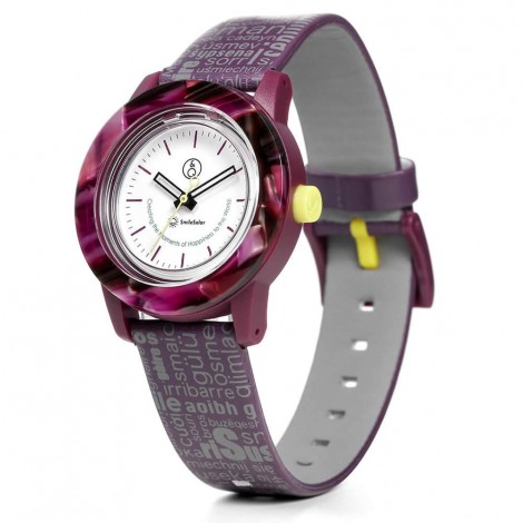 Orologio Smile Solar Gomma Ecopelle Acetate Viola RP25J003Y