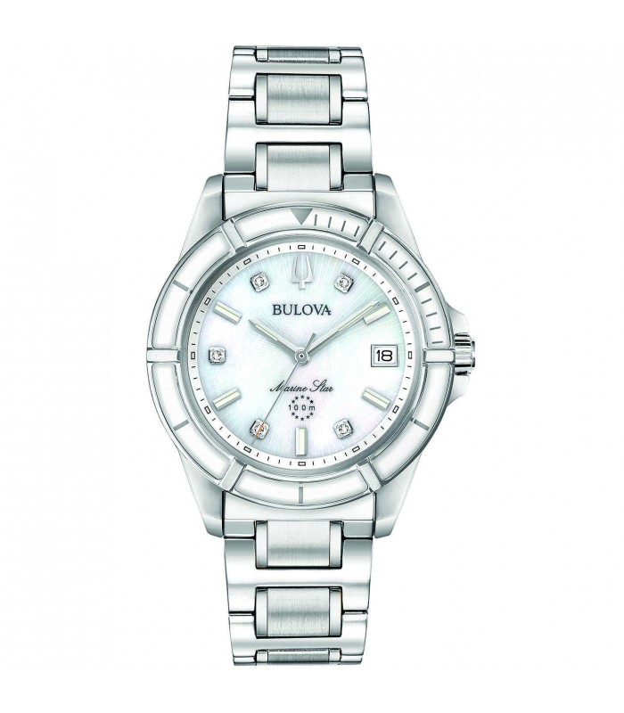 Orologio Donna Bulova Diamonds Silver 96P201 Orologio Donna Bulova Diamonds Silver 96P201