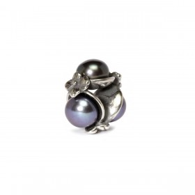 Charm Trollbeads Tripla Perla Nera TAGBE-00095