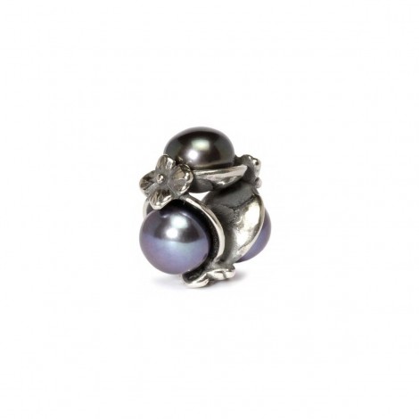 Charm Trollbeads Tripla Perla Nera TAGBE-00095