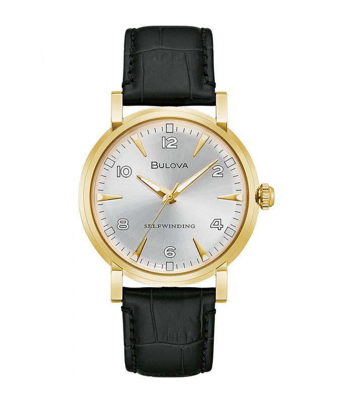 Orologio Uomo Bulova Clipper Pelle Gold 97A152 Orologio Uomo Bulova Clipper Pelle Gold 97A152