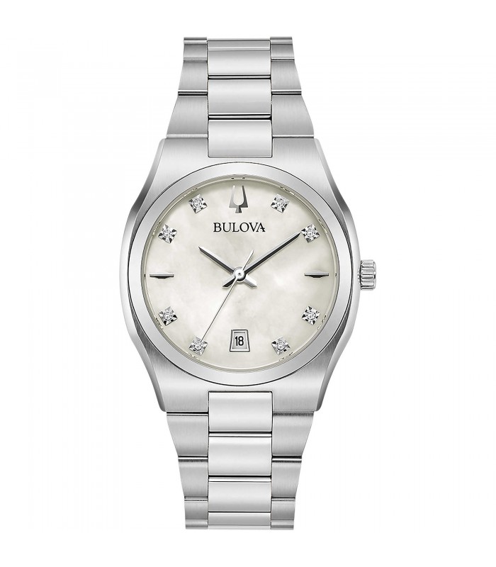 Orologio Donna Bulova Diamonds Silver 96P218 Orologio Donna Bulova Diamonds Silver 96P218