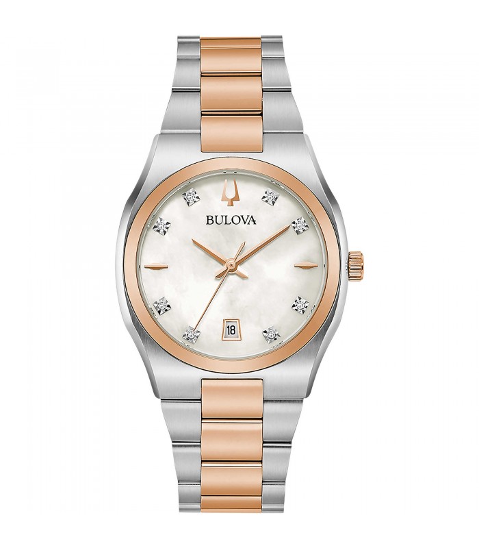 Orologio Donna Bulova Diamonds Gold 98P199 Orologio Donna Bulova Diamonds Gold 98P199