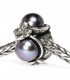 Charm Trollbeads Tripla Perla Nera TAGBE-00095