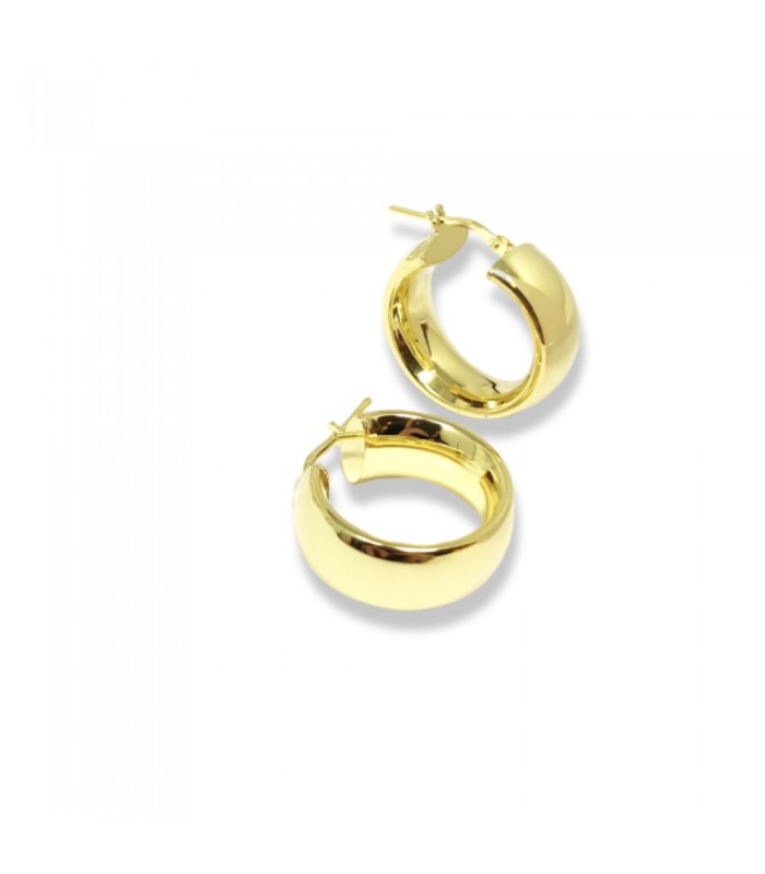 Orecchini a Cerchio Spessi 9mm Donna Raggi Argento 925 Dorato RA/015055 Orecchini a Cerchio Spessi 9mm Donna Raggi Argento 925 Dorato RA/015055