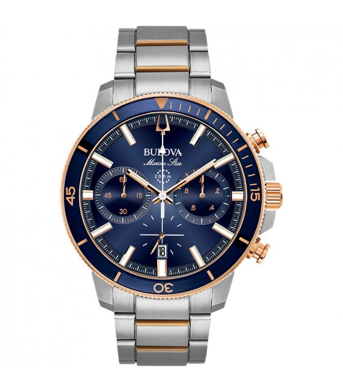 Orologio Uomo Bulova Marine Star Blue Rose 98B301 Orologio Uomo Bulova Marine Star Blue Rose 98B301