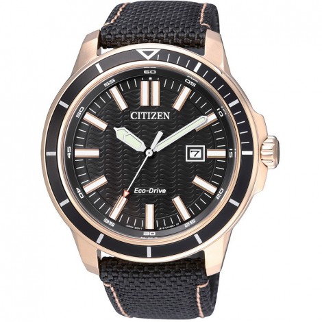 Orologio Uomo Citizen Nero Pelle Eco-Drive AW1523-01E